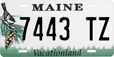 ME license plate 7443TZ
