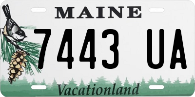 ME license plate 7443UA