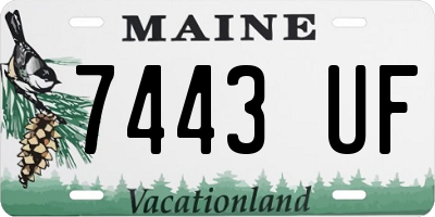 ME license plate 7443UF
