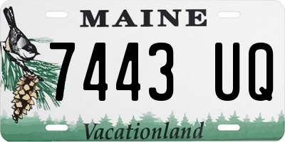 ME license plate 7443UQ