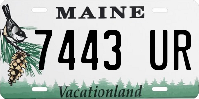 ME license plate 7443UR