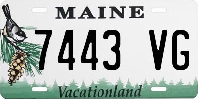 ME license plate 7443VG