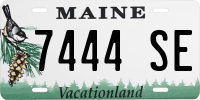 ME license plate 7444SE