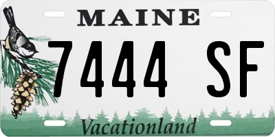 ME license plate 7444SF