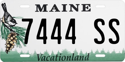 ME license plate 7444SS