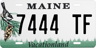 ME license plate 7444TF