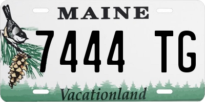 ME license plate 7444TG