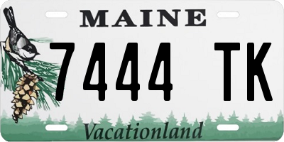 ME license plate 7444TK