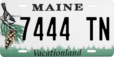 ME license plate 7444TN