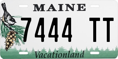 ME license plate 7444TT