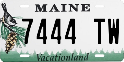 ME license plate 7444TW