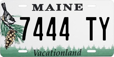 ME license plate 7444TY