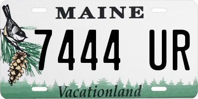 ME license plate 7444UR