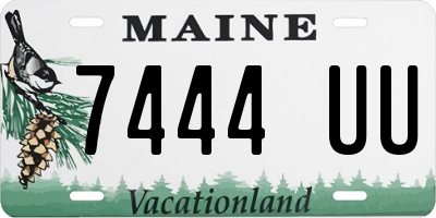 ME license plate 7444UU