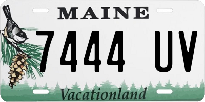 ME license plate 7444UV