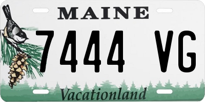 ME license plate 7444VG