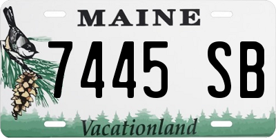 ME license plate 7445SB