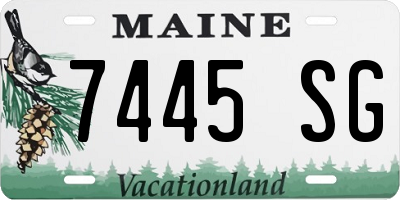 ME license plate 7445SG