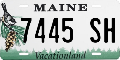 ME license plate 7445SH