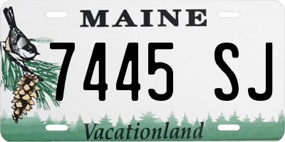 ME license plate 7445SJ