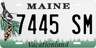 ME license plate 7445SM