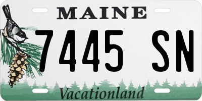 ME license plate 7445SN