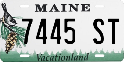 ME license plate 7445ST