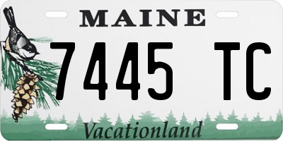 ME license plate 7445TC
