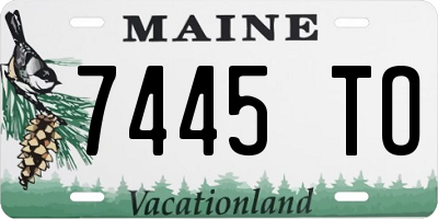 ME license plate 7445TO