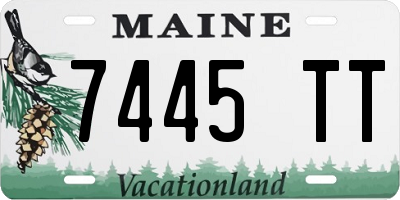 ME license plate 7445TT
