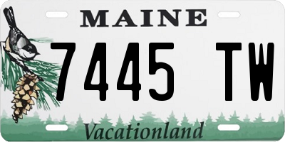 ME license plate 7445TW