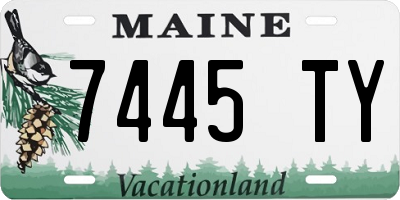 ME license plate 7445TY
