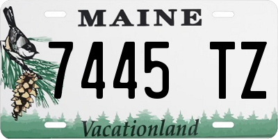 ME license plate 7445TZ