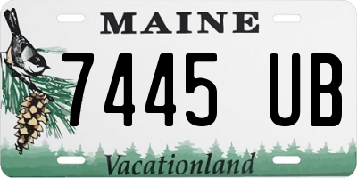 ME license plate 7445UB