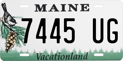 ME license plate 7445UG