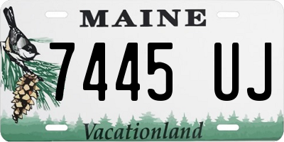ME license plate 7445UJ