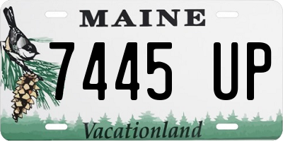 ME license plate 7445UP