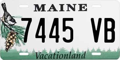 ME license plate 7445VB