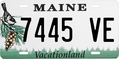 ME license plate 7445VE