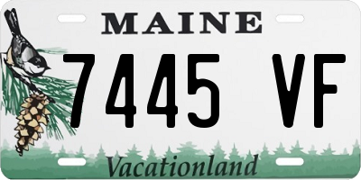 ME license plate 7445VF
