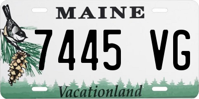 ME license plate 7445VG