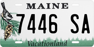 ME license plate 7446SA