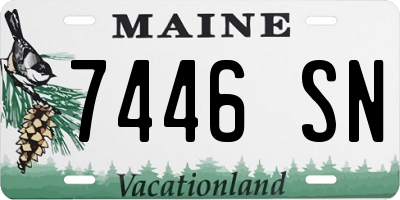 ME license plate 7446SN