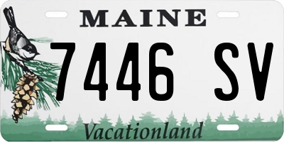 ME license plate 7446SV