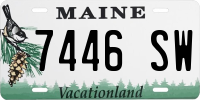 ME license plate 7446SW