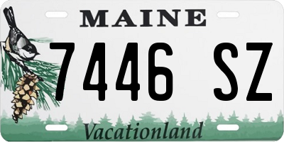 ME license plate 7446SZ
