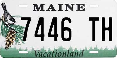 ME license plate 7446TH
