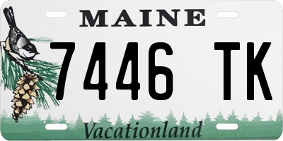 ME license plate 7446TK