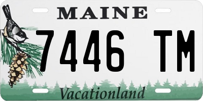 ME license plate 7446TM
