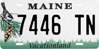 ME license plate 7446TN